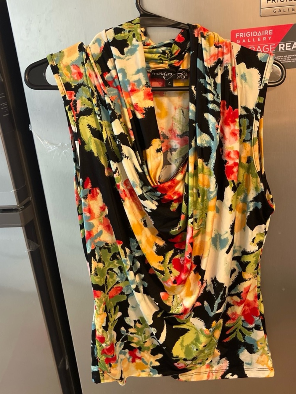 Women’s Floral Cowl Neck Top - Multi